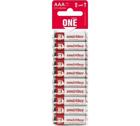 Изображение товара Батарейка Smartbuy алкалиновая one lr03/10b (300/600) упаковка 10 шт. SOBA-3A10B-Eco
