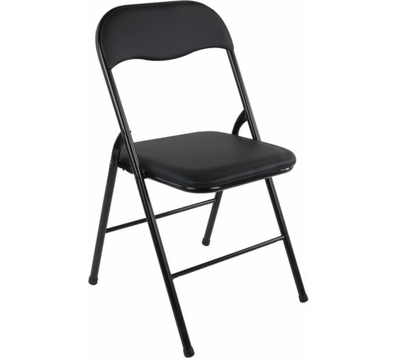 Изображение товара Складной стул для дома и офиса BRABIX  Golf CF-007 черный каркас, кожзам черный, 531565