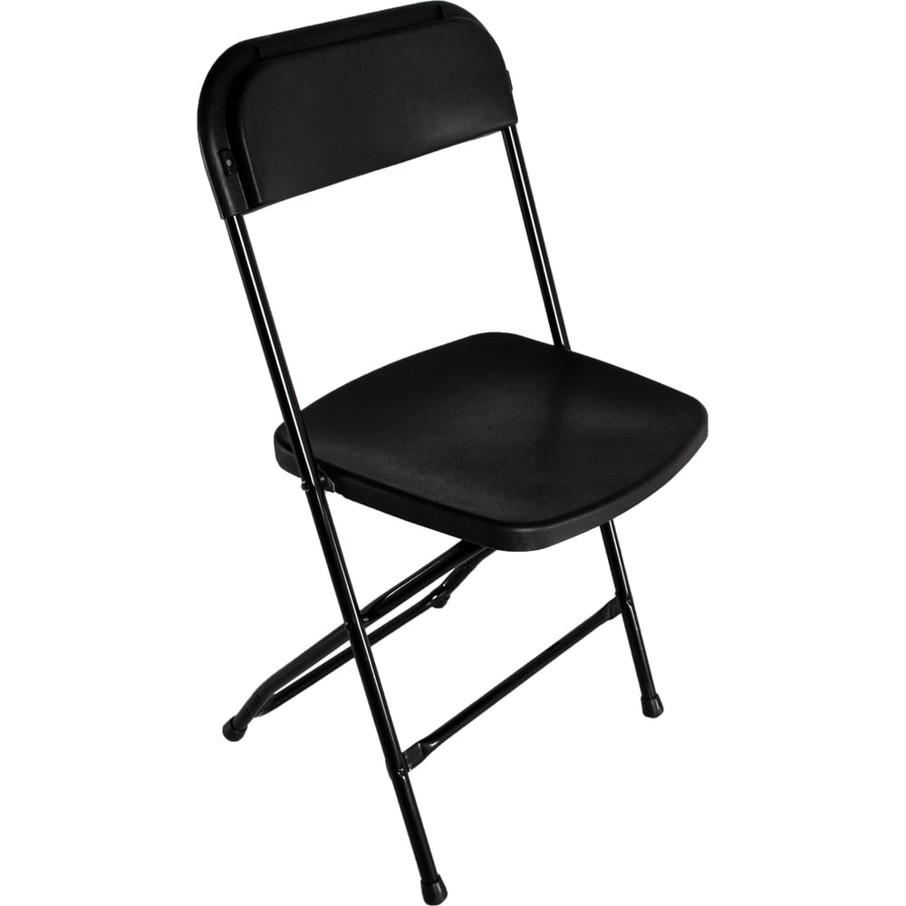 фото Складной стул для дома и офиса brabix golf cf-002, черный каркас, пластик черный, 531563