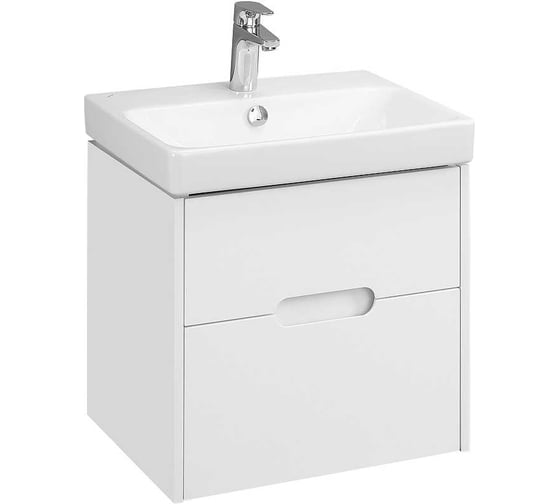 Изображение товара Тумба AQUATON Оливия 55 Белый матовый (БЕЗ УМЫВАЛЬНИКА "Адриана-55") 00082658 1A254201OL010