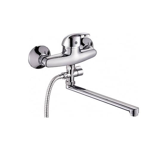 Изображение товара Универсальный одноручный смеситель Ligeya с плоским изливом 30F и переключателем для душа L2104 ТТ000014642