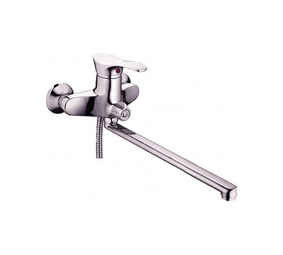 Изображение товара Универсальный одноручный смеситель Ligeya L2201 с плоским изливом 40F и переключателем для душа ТТ000014643