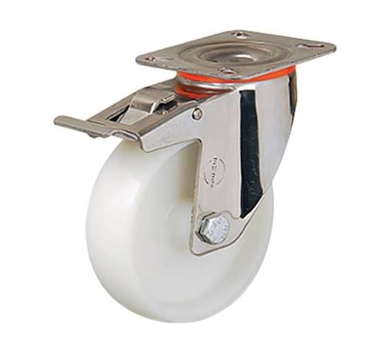 Изображение товара Колесо с поворотной платформой и тормозом 100 мм EMES EM01ZKZ100X30FSS