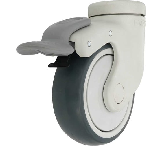 Изображение товара Колесо с кронштейном, тормозом и креплением под болт 100 мм EMES EC04MBT100X32F10