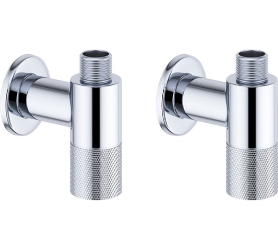 Изображение товара Латунные угловые запорные кран-вентили для подключения смесителя Wellsee Drainage System 182146001