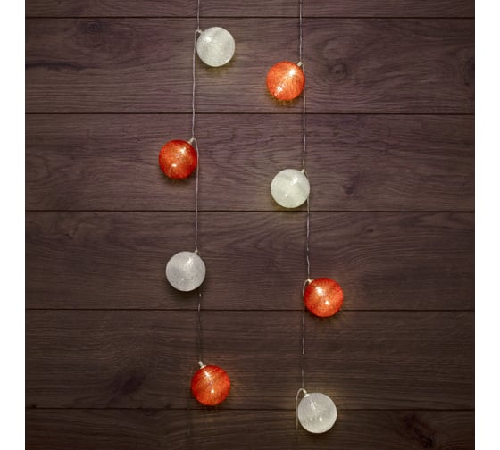 Изображение товара Светодиодная гирлянда-шарики NEON-NIGHT Магия 3.5м 20 LED, прозрачный провод, тёплый-белый 303-088