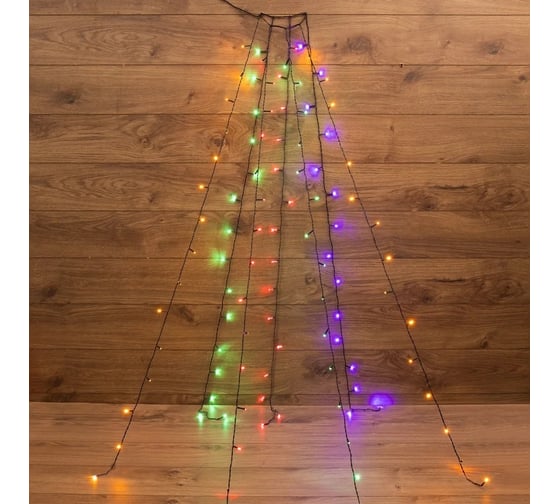 Изображение товара Елочная гирлянда Neon-Night с кольцом, 7 нитей по 1,5 метра, 105 LED мультиколор 235-079