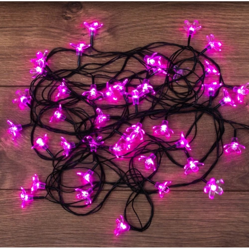 Светодиодная гирлянда Neon-Night led pls 100 10m 240v p c w o розовый прозр провод соед без сил шнура с колпачком