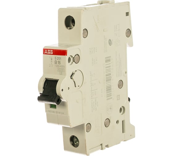 Изображение товара Автоматический однополюсный выключатель ABB 16А В S201 6кА 2CDS251001R1165