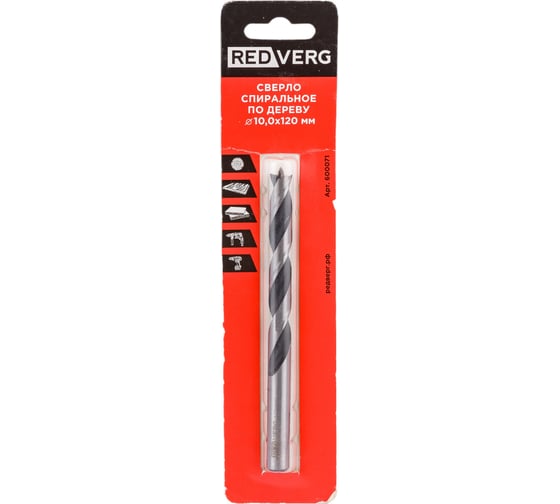 Изображение товара Сверло по дереву HCS (10х80х115 мм) REDVERG 6621127