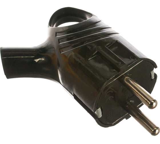 Изображение товара Угловая вилка ЭРА Vx4-B Vx4-B с/з с кольцом 16A черная Б0039677