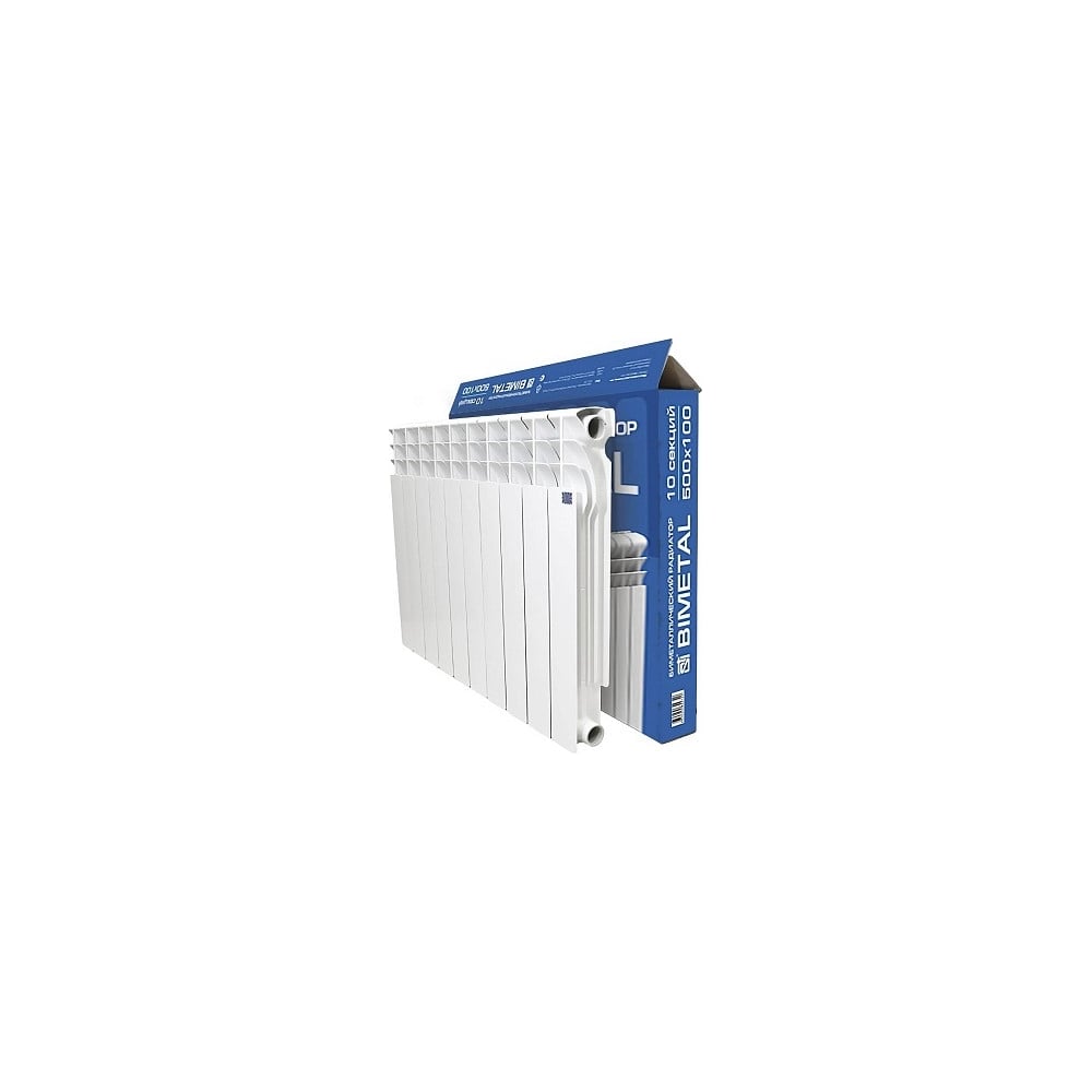Изображение товара Радиатор отопительный STI BIMETAL 500/100 10 секций белый для квартиры и дома