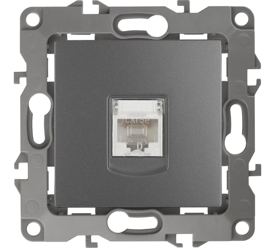 Изображение товара Информационная розетка ЭРА 12-3107-12 RJ45, IP20, 12, графит Б0019350