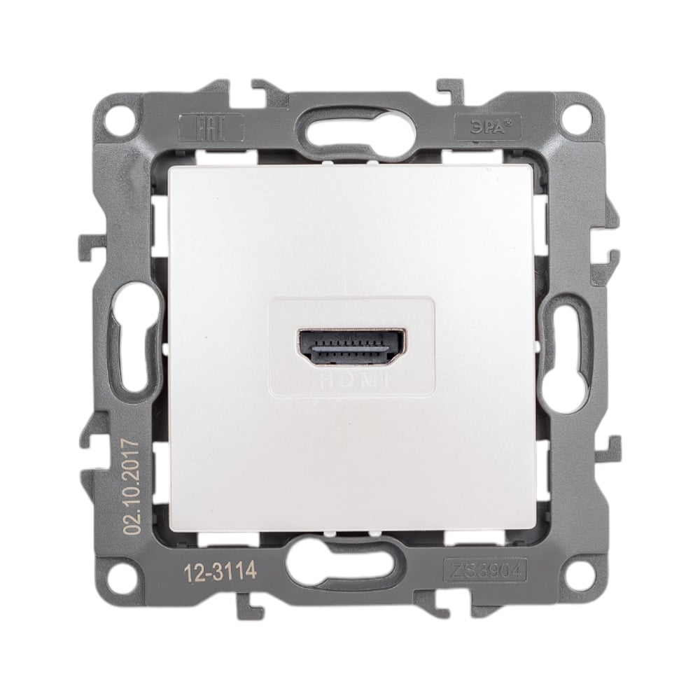 Изображение товара Розетка HDMI ЭРА 12-3114-15 встраиваемая перламутр IP20