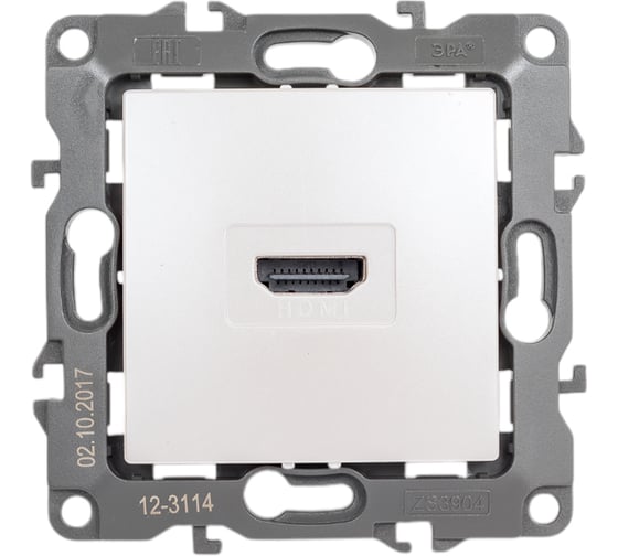 Изображение товара Розетка ЭРА 12-3114-15 HDMI, IP20, 12, перламутр Б0027490