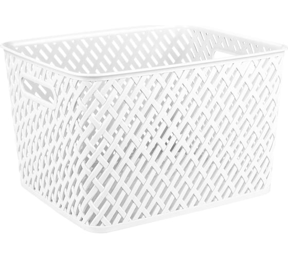 Изображение товара Корзина ЗПИ Альтернатива Плетенка 350x290x225 мм, белый М3488