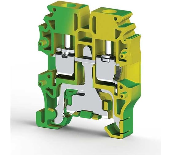 Изображение товара Винтовой мини клеммник Klemsan 2,5 мм.кв., (земля); MVK 2,5T 50 шт. 0.0.0.3.334420