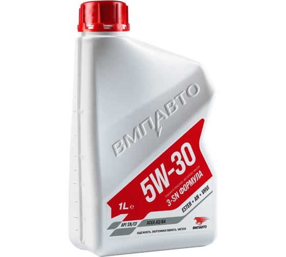 Изображение товара Моторное масло ВМПАВТО 3-sn 5w30 (a3/b4, sn/cf), канистра 1л 9210
