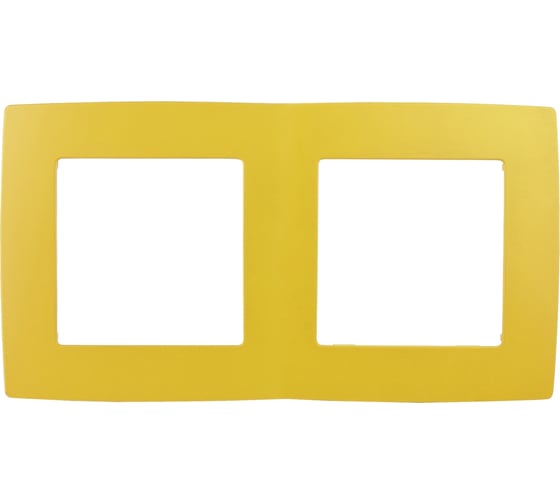 Изображение товара Рамка на 2 поста ЭРА 12-5002-21 12, жёлтый Б0019395