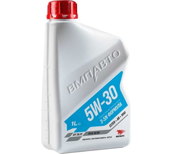 Изображение товара Моторное масло ВМПАВТО 3-sn 5w30 (a5/b5, sn/cf), канистра 1л 9214