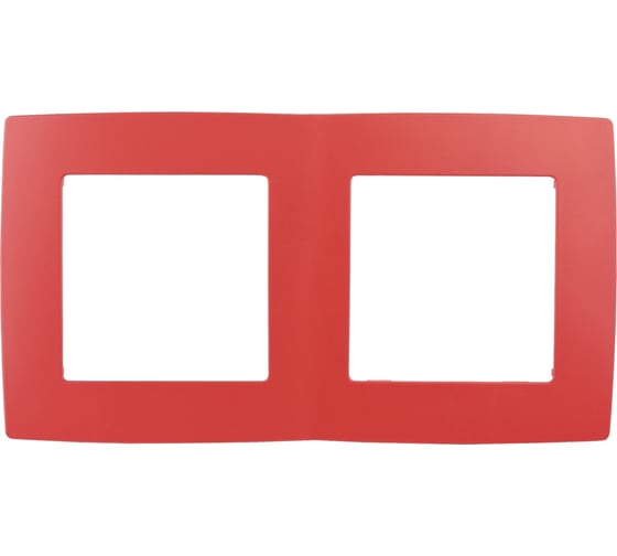 Изображение товара Рамка на 2 поста ЭРА 12-5002-23 12, красный Б0019397