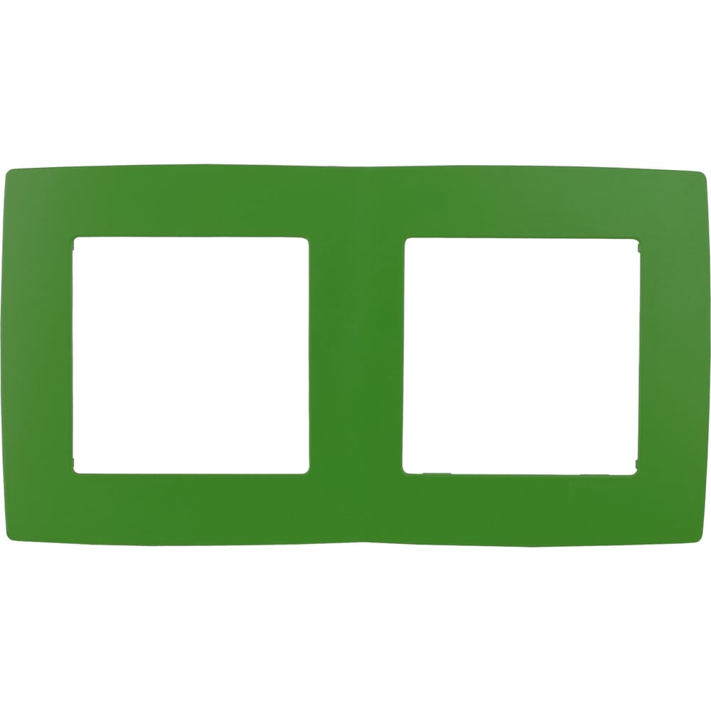 Рамка на 2 поста эра 12-5002-27 12, зелёный б0019401 - фото 1