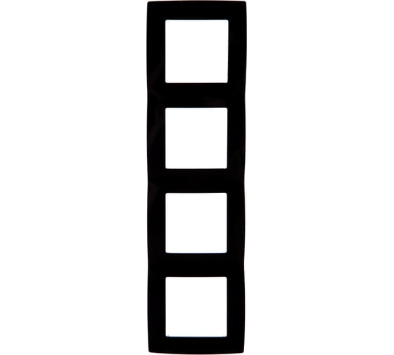 Изображение товара Рамка на 4 поста ЭРА 12-5004-06 12, чёрный Б0014776