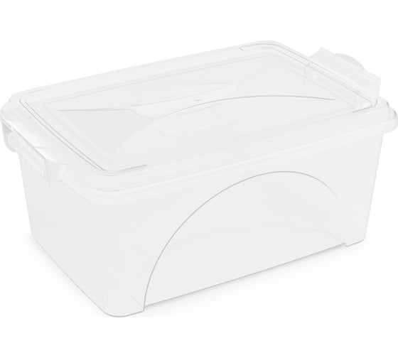Изображение товара Прямоугольный контейнер ЗПИ Альтернатива 7,5 л, с ручками, прозрачный М428