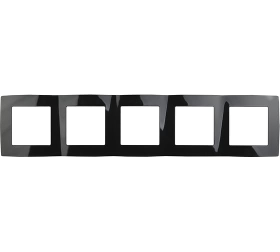 Изображение товара Рамка на 5 постов ЭРА 12-5005-06 12, чёрный Б0014786