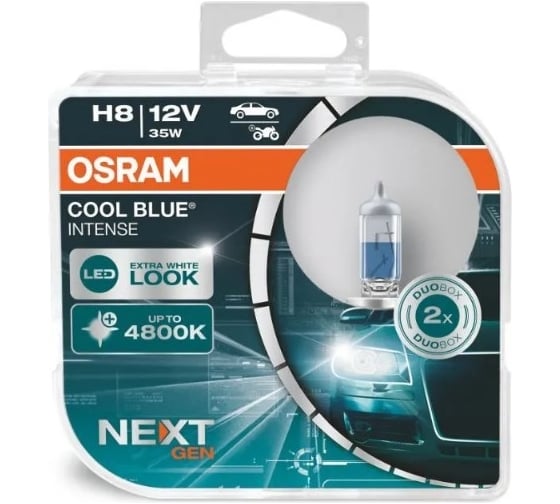 Изображение товара Автолампа Osram H8 35 PGJ19-2+100 COOL BLUE INTENSE NextGen 2шт 4800K 64212CBN-HCB