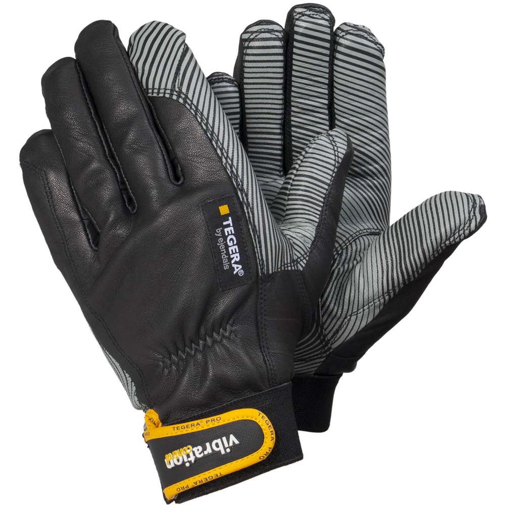 фото Антивибрационные кожаные перчатки с усиленными швами tegera 9181-10