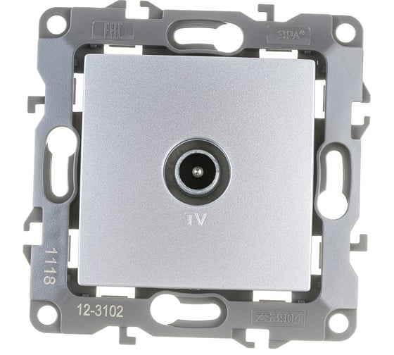Изображение товара Розетка TV ЭРА 12-3102-03 проходная, IP20, 12, алюминий Б0027433