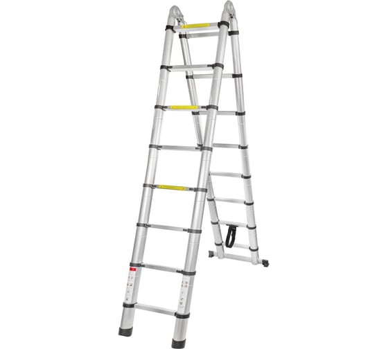 Изображение товара Телескопическая лестница-стремянка Forsage алюминиевая бытовая 2.5+2.5м (8+8 ступ.) F-UP250-M(54158)
