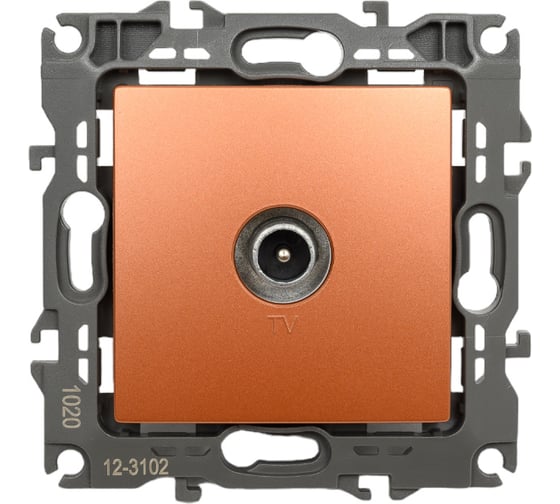 Изображение товара Розетка TV ЭРА 12-3102-14 проходная, IP20, 12, медь Б0027439