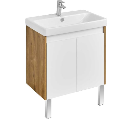 Изображение товара Тумба AQUATON Сканди Doors 70 Белый/Дуб Рустикальный (без умывальника Адриана-70) 00085330