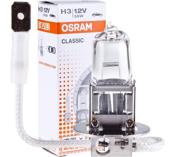 Изображение товара Автолампа Osram H3, 55 Вт, PK22s, 12 В 64151CLC