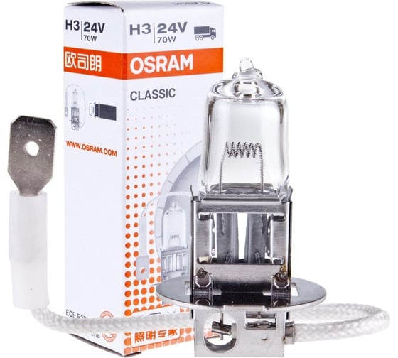 Изображение товара Автолампа Osram H3, 70 Вт, PK22s, 24 В 64156CLC