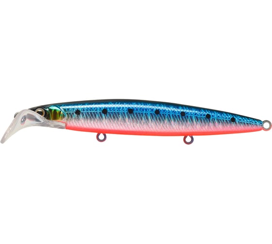 Изображение товара Воблер Strike Pro Scooter Minnow 110F цвет: A234-SBO-LU Blue Back Silver OB Fluo EG-186F#A234-SBO-LU