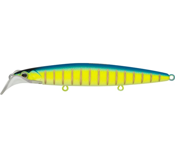 Изображение товара Воблер Strike Pro Scooter Minnow 110F цвет: 597S Blue Mat Tiger EG-186F#597S