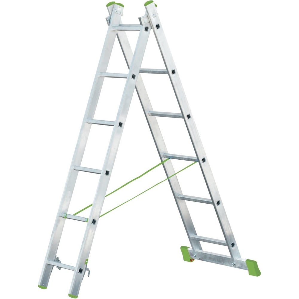 фото Двухсекционная алюминиевая лестница rigger 2x7 101207