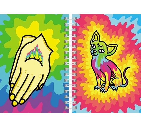 Изображение товара Записная книжка Hatber 80л А6 с твердой обложкой двойная на гребнеЛазер Би Laser B., 32шт. 071776