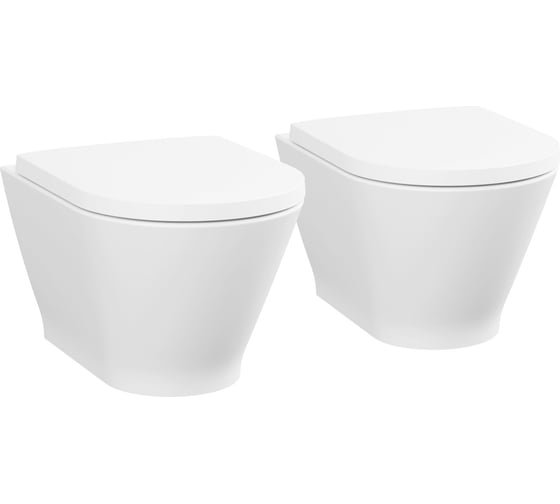 Изображение товара Подвесной безободковый унитаз Lavinia Boho Elegant Rimless в комплекте 2 в 1 21020010