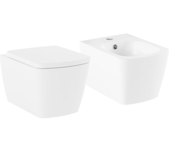 Изображение товара Подвесной безободковый унитаз Lavinia Boho Aveo Rimless в комплекте 2 в 1 21031008