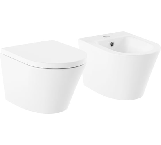 Изображение товара Подвесной безободковый унитаз Lavinia Boho Biore Compacto Rimless комплекте 2 в 1 21031005