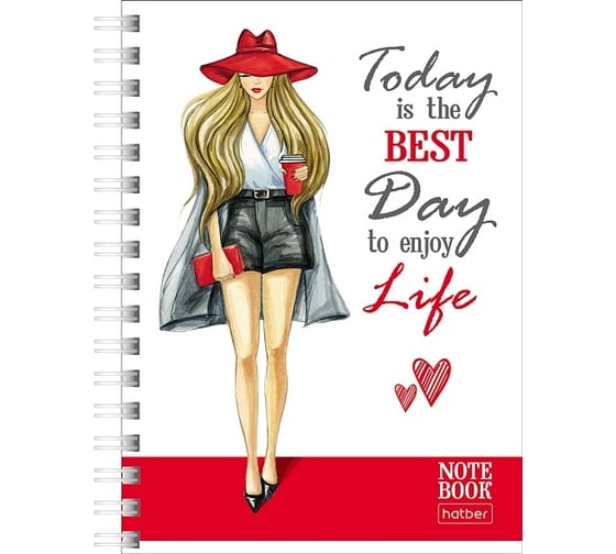 Изображение товара Записная книжка Hatber 80л А6 клетка серия Жизнь прекрасна!, 120шт. 066353