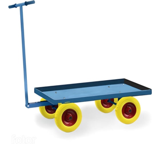Изображение товара Тележка с ручным управлением поворотной осью МосТележка 600x900 мм ТРУ-9060