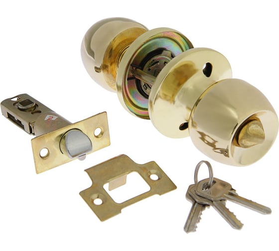 Изображение товара Защелка ТУНДРА 1103, с ключом, цвет золото 2372268