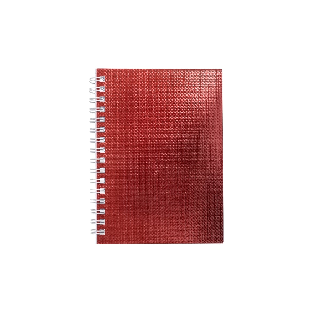 Изображение товара Записная книжка Hatber 80л А6 клетка Бумвинил METALLIC Красная, 120шт. 066841