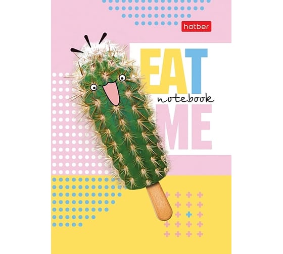 Изображение товара Записная книжка Hatber 24л А6 85x120мм ЛИНИЯ матовая ламинация, серия Забавный кактус, 280шт. 066164