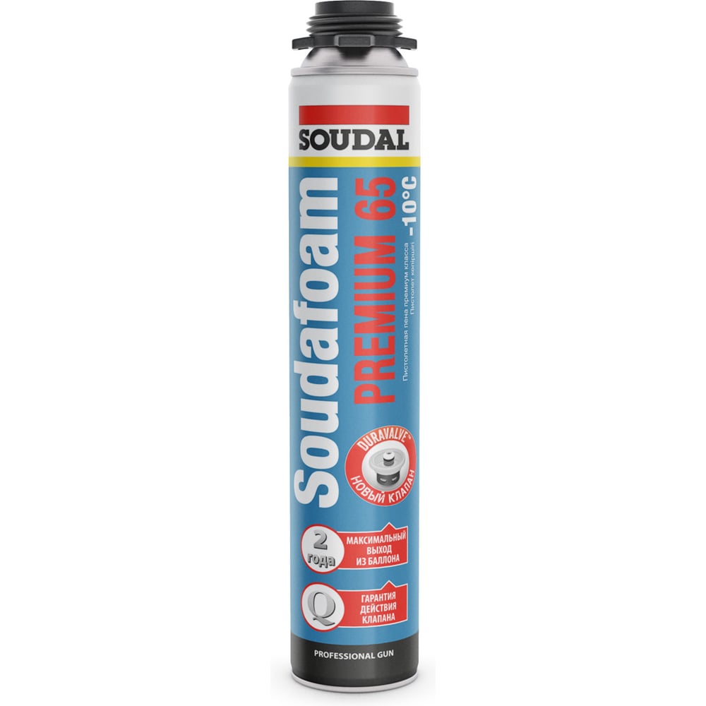 Изображение товара Пистолетная пена Soudal Соудафоам Премиум 65 зимняя 820 мл 199002 Изображение товара Пистолетная пена Soudal Соудафоам Премиум 65 зимняя 820 мл 199002